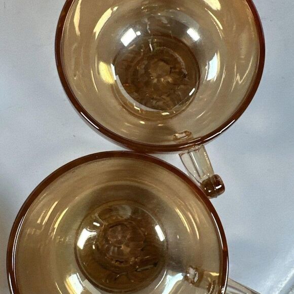 Jeanette Marigold | Orange Luster Egg Nog Punch Bowl & 8 Cups Set - Picture 5 of 8